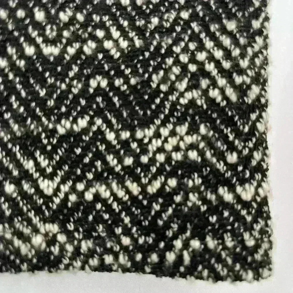 Ann Taylor LOFT Medium Pull On‎ Mini Skirt Black Ivory Front Side Pockets Ribbon - Picture 2 of 7